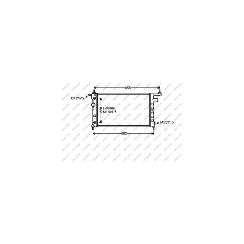 Radiateur, refroidissement du moteur PRASCO OP028R002