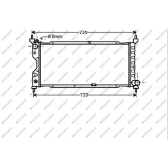 Radiateur, refroidissement du moteur PRASCO OP028R003