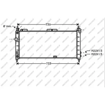 Radiateur, refroidissement du moteur PRASCO OP028R004