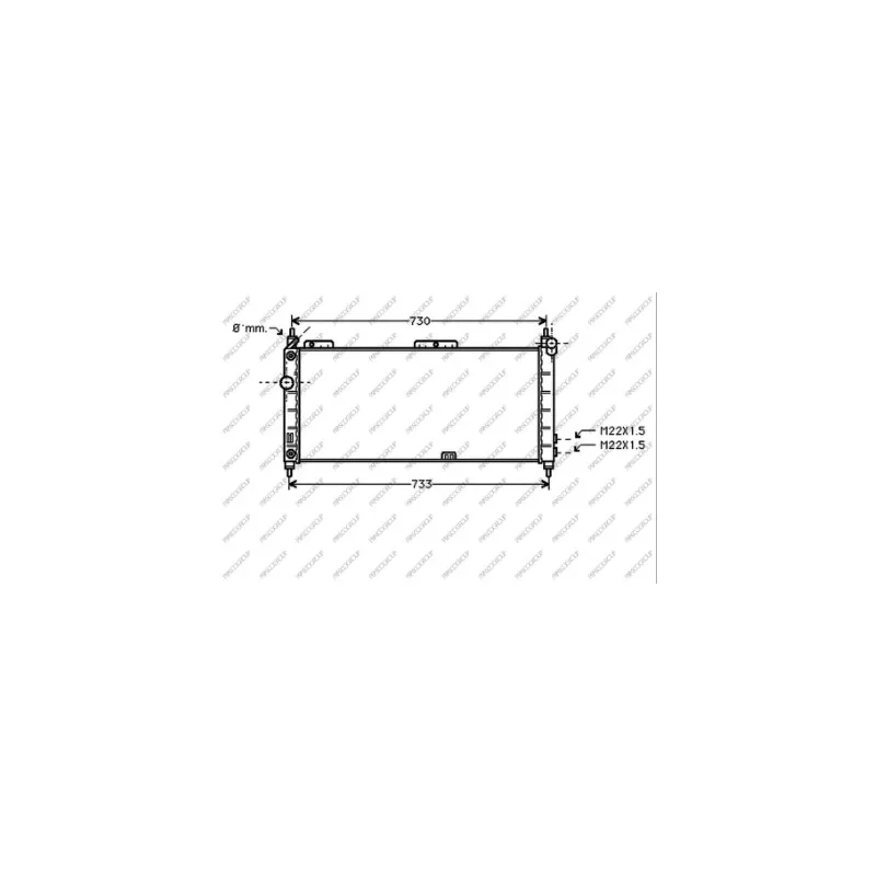 Radiateur, refroidissement du moteur PRASCO OP028R004