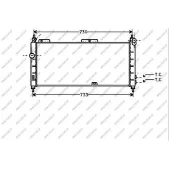 Radiateur, refroidissement du moteur PRASCO OP028R005