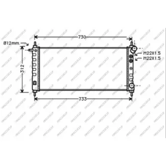 Radiateur, refroidissement du moteur PRASCO OP028R007