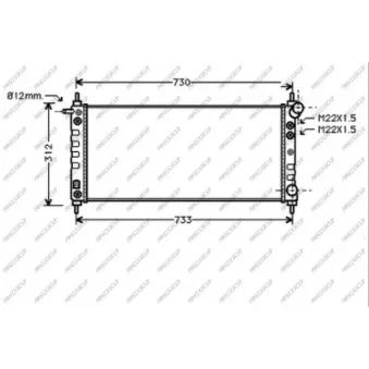 Radiateur, refroidissement du moteur PRASCO OP028R008