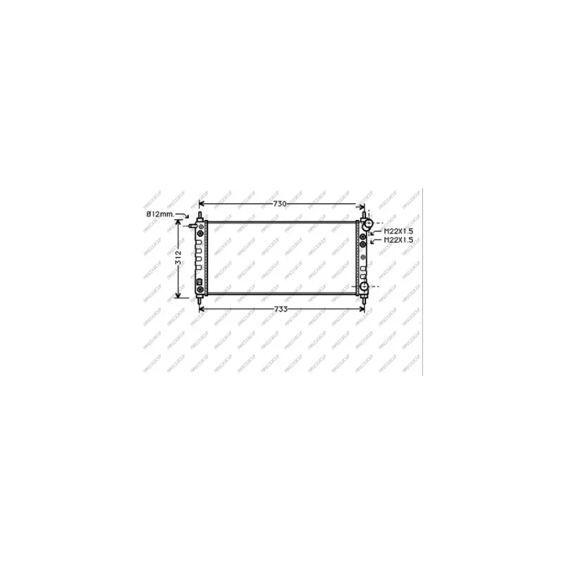 Radiateur, refroidissement du moteur PRASCO OP028R008