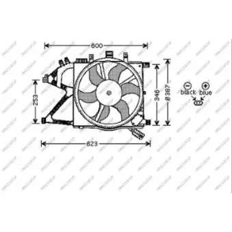 Ventilateur, refroidissement du moteur PRASCO OP030F001