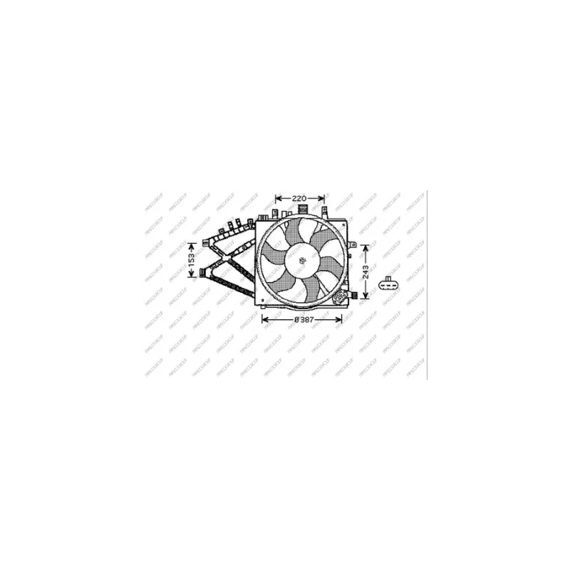 Ventilateur, refroidissement du moteur PRASCO OP030F004