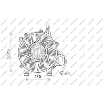Ventilateur, refroidissement du moteur PRASCO OP030F005