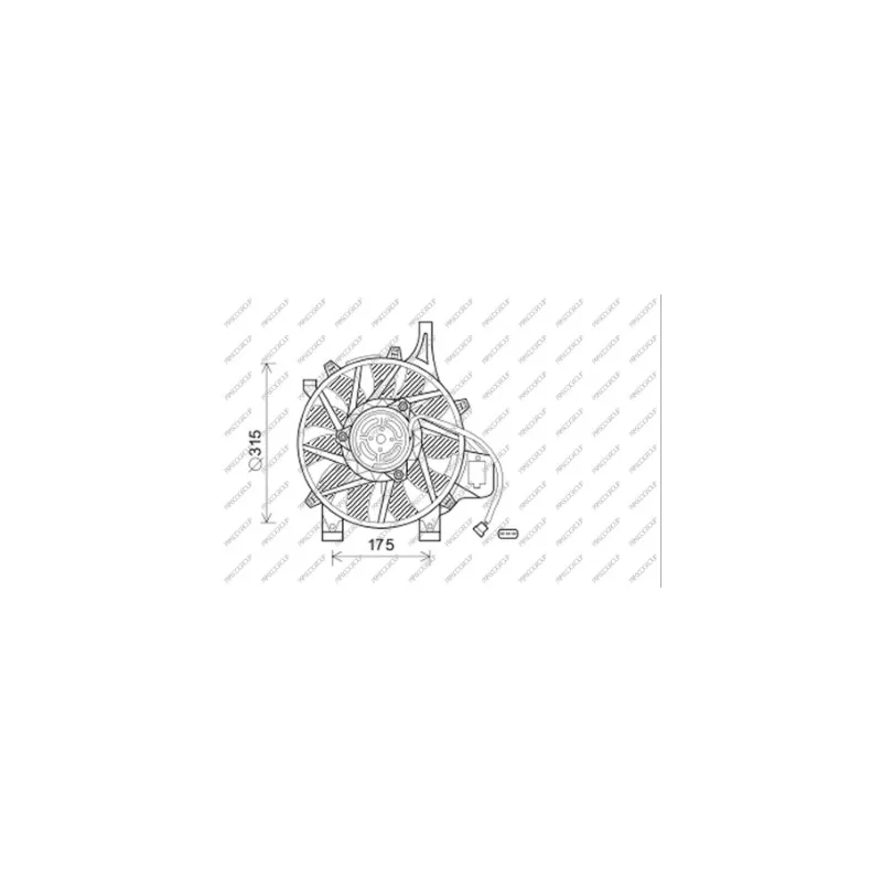 Ventilateur, refroidissement du moteur PRASCO OP030F005