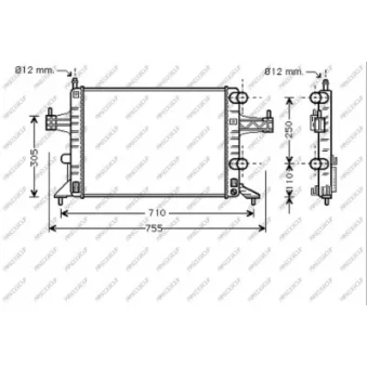 Radiateur, refroidissement du moteur PRASCO OP030R001