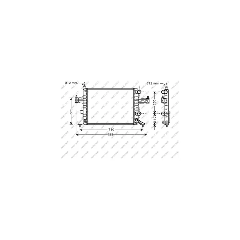 Radiateur, refroidissement du moteur PRASCO OP030R001