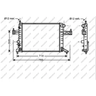 Radiateur, refroidissement du moteur PRASCO OP030R002