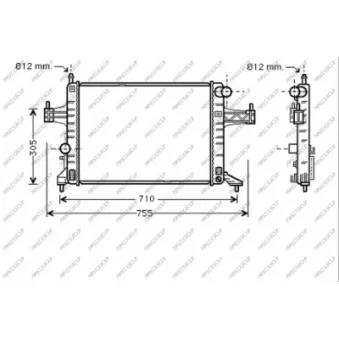 Radiateur, refroidissement du moteur PRASCO OP030R004