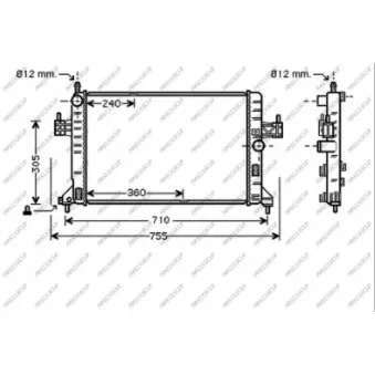 Radiateur, refroidissement du moteur PRASCO OP030R006