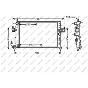 Radiateur, refroidissement du moteur PRASCO OP032R002
