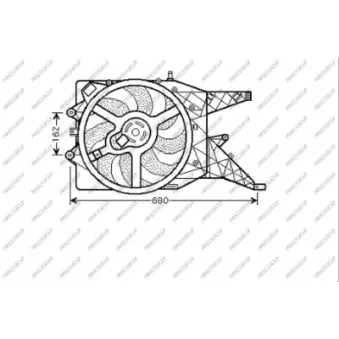 Ventilateur, refroidissement du moteur PRASCO OP034F003