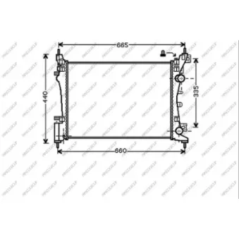Radiateur, refroidissement du moteur PRASCO OP034R002