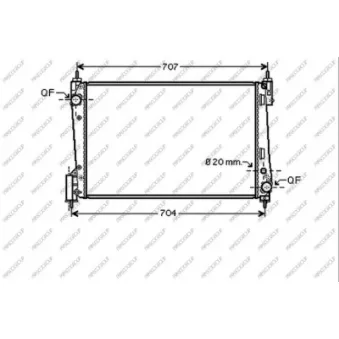 Radiateur, refroidissement du moteur PRASCO OP034R003