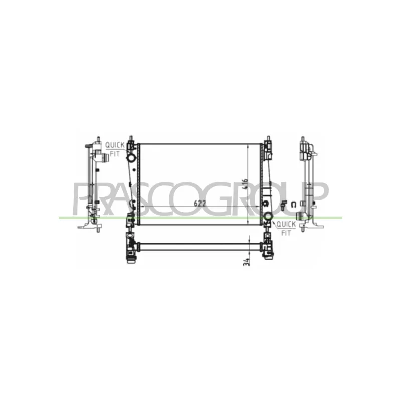 Radiateur, refroidissement du moteur PRASCO OP035R004