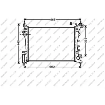 Radiateur, refroidissement du moteur PRASCO OP035R005
