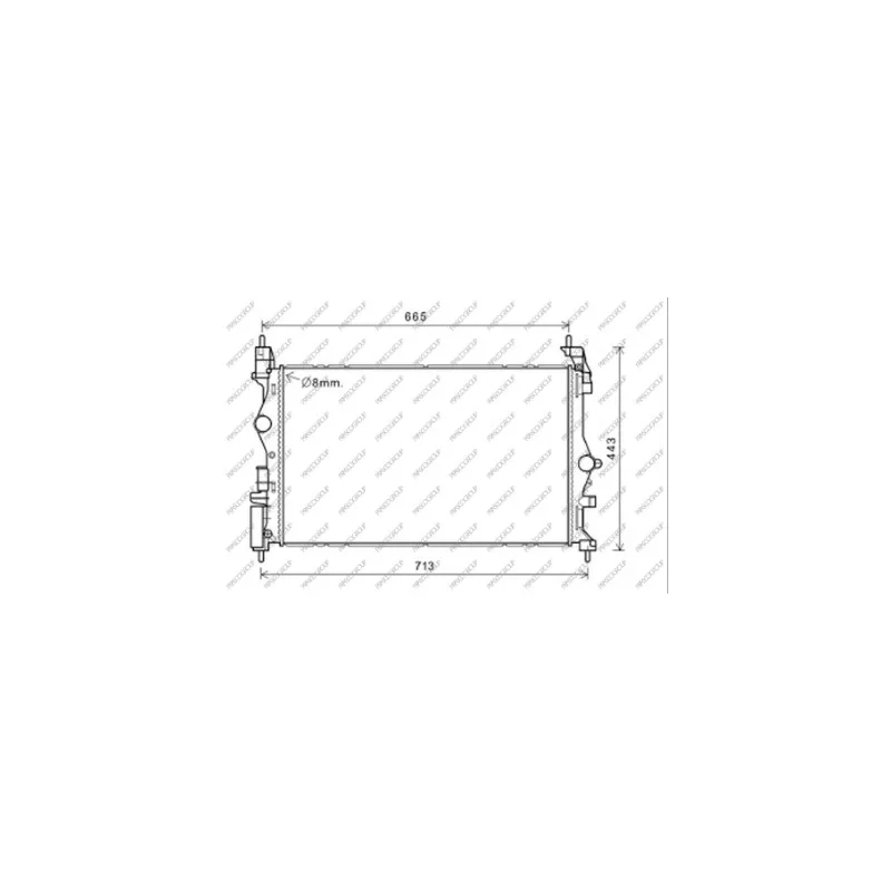 Radiateur, refroidissement du moteur PRASCO OP036R001