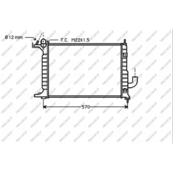 Radiateur, refroidissement du moteur PRASCO OP052R001