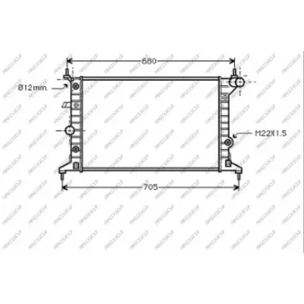 Radiateur, refroidissement du moteur PRASCO OP052R002