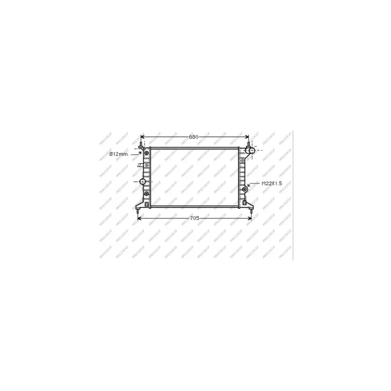 Radiateur, refroidissement du moteur PRASCO OP052R002
