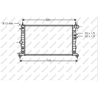 Radiateur, refroidissement du moteur PRASCO OP052R003