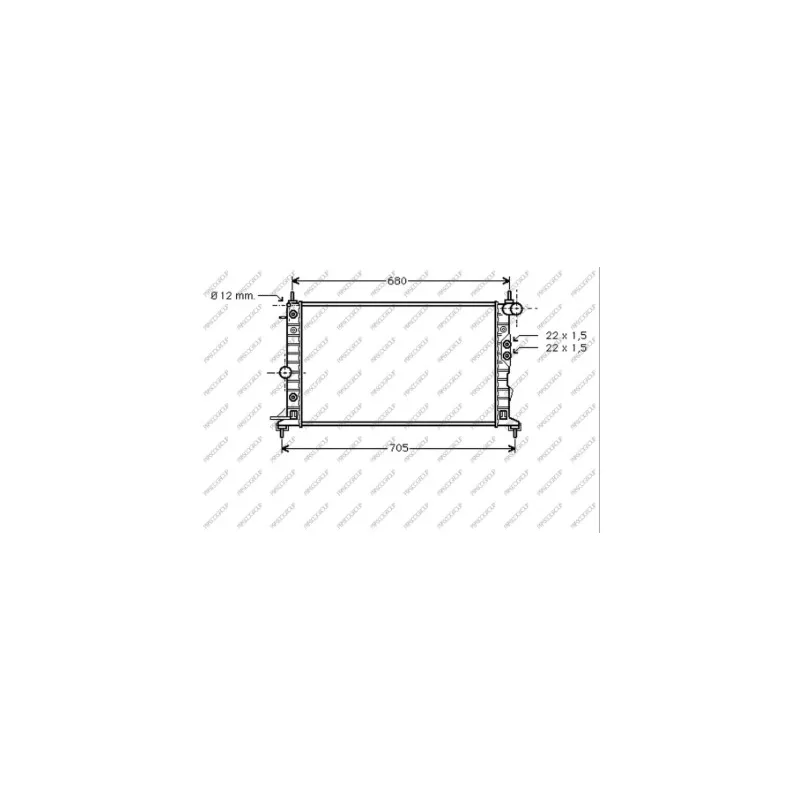 Radiateur, refroidissement du moteur PRASCO OP052R003