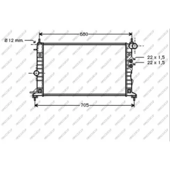 Radiateur, refroidissement du moteur PRASCO OP052R007