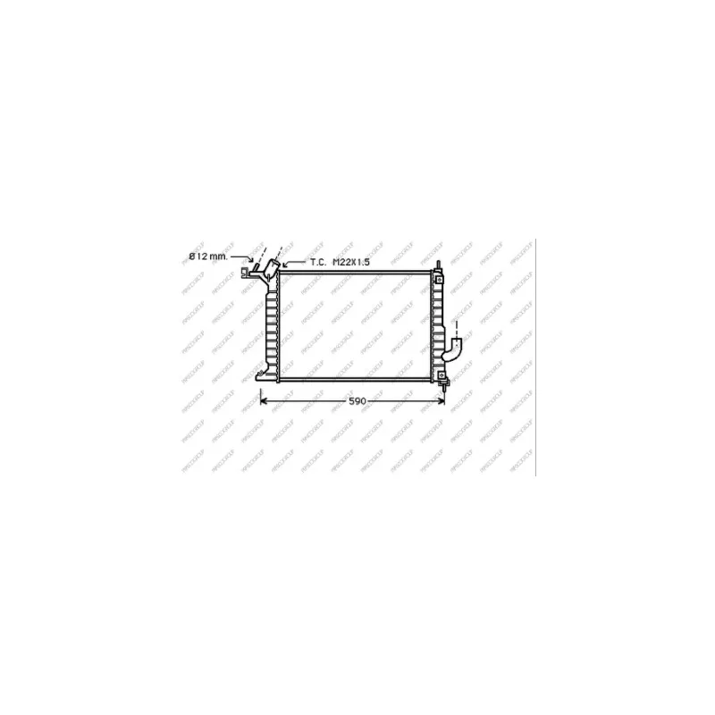 Radiateur, refroidissement du moteur PRASCO OP052R008