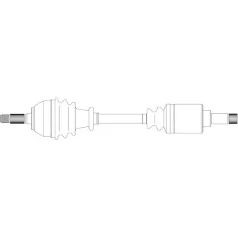 Arbre de transmission avant gauche GENERAL RICAMBI PE3046