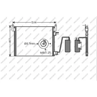 Condenseur, climatisation PRASCO OP056C005