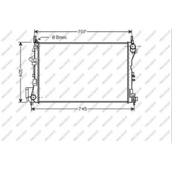 Radiateur, refroidissement du moteur PRASCO OP056R009