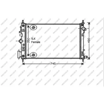 Radiateur, refroidissement du moteur PRASCO OP060R005
