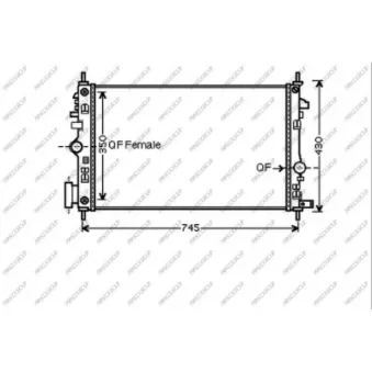 Radiateur, refroidissement du moteur PRASCO OP060R006