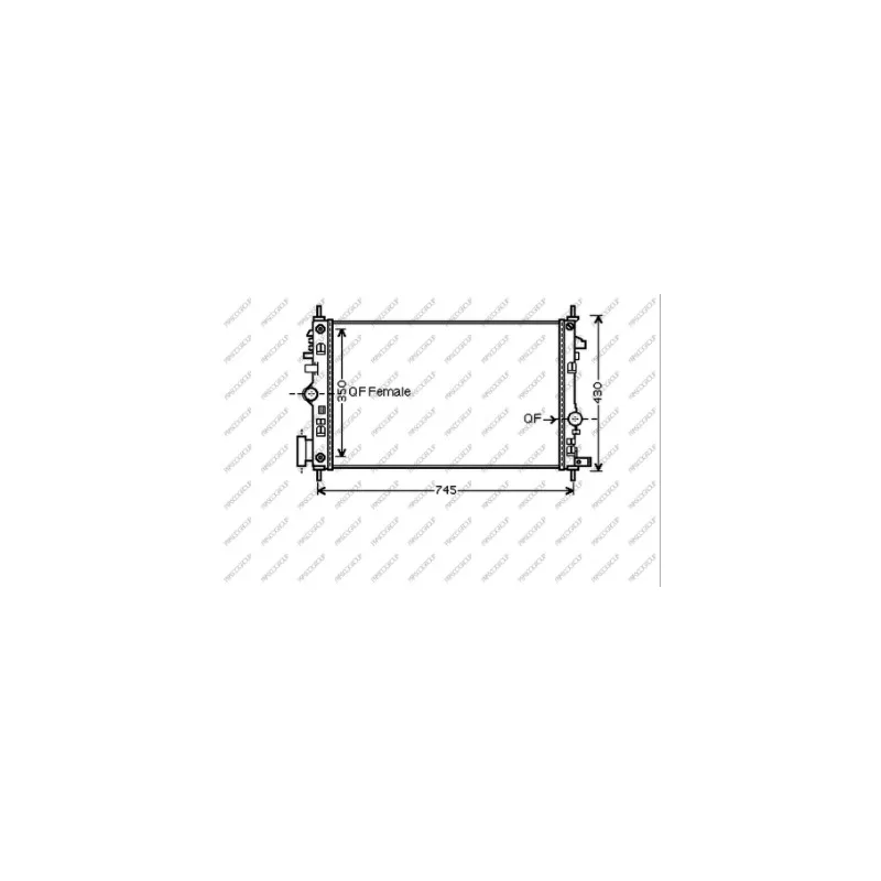 Radiateur, refroidissement du moteur PRASCO OP060R006