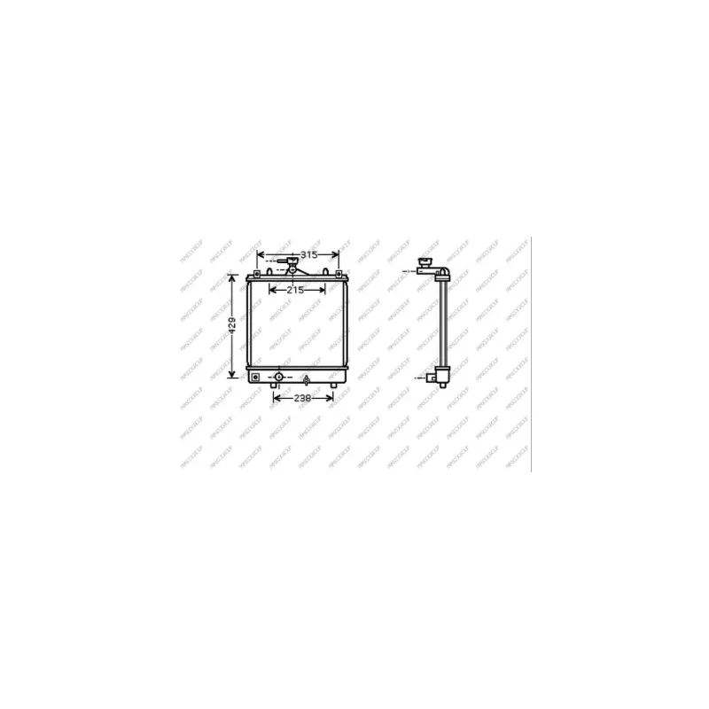 Radiateur, refroidissement du moteur PRASCO OP304R001