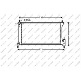 Radiateur, refroidissement du moteur PRASCO OP304R003