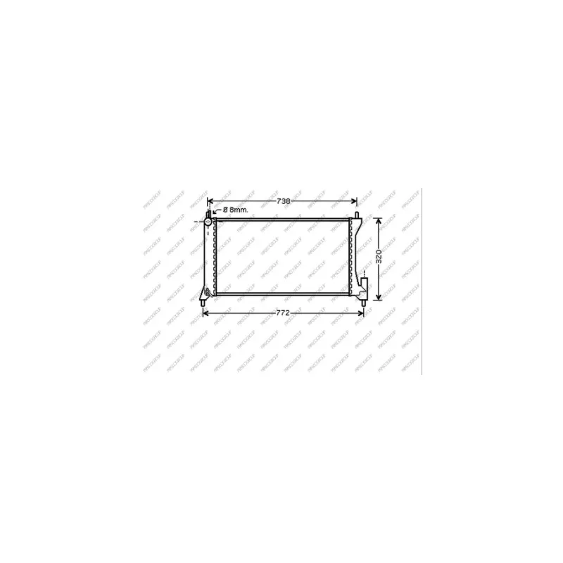Radiateur, refroidissement du moteur PRASCO OP304R003