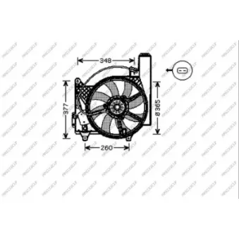 Ventilateur, refroidissement du moteur PRASCO OP350F002