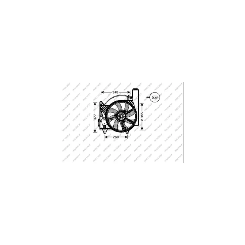 Ventilateur, refroidissement du moteur PRASCO OP350F002