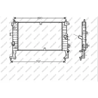 Radiateur, refroidissement du moteur PRASCO OP350R002