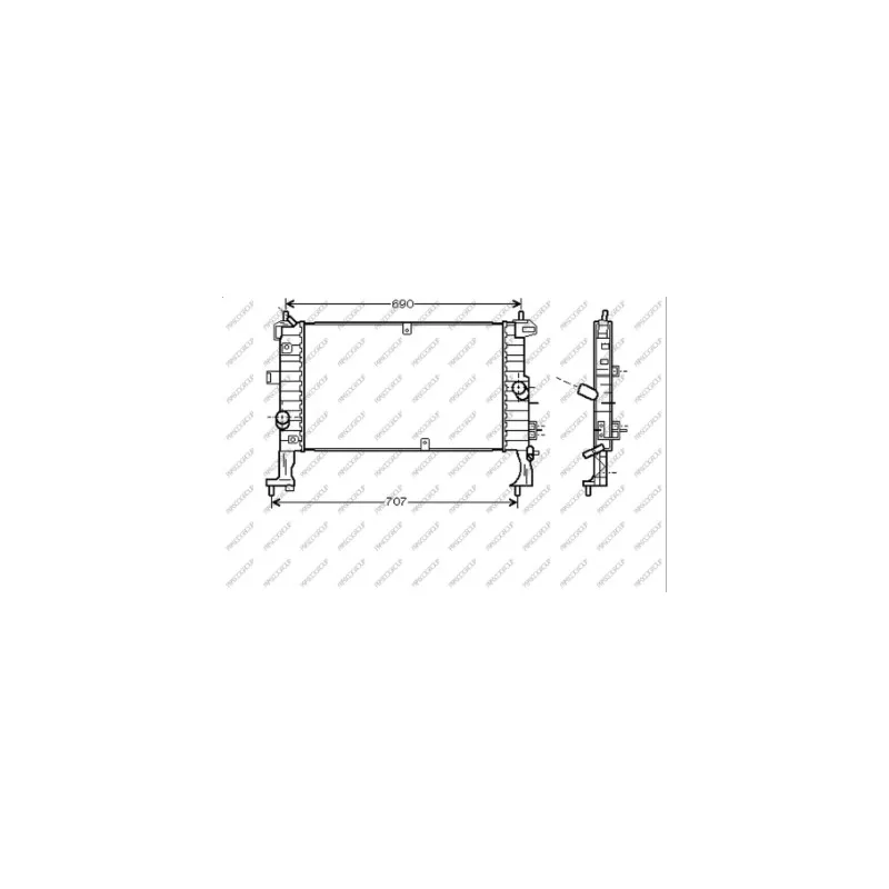 Radiateur, refroidissement du moteur PRASCO OP350R002