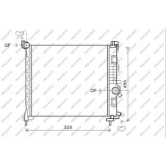 Radiateur, refroidissement du moteur PRASCO OP354R001