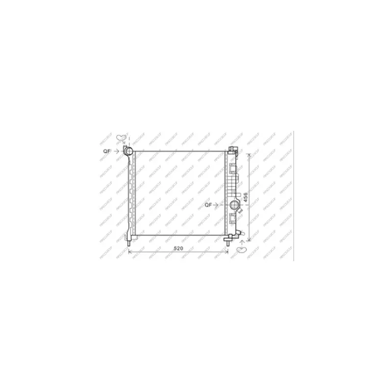 Radiateur, refroidissement du moteur PRASCO OP354R001
