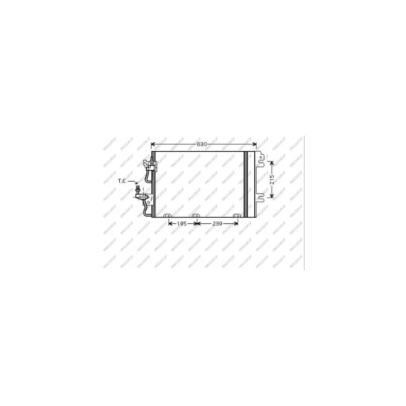 Condenseur, climatisation PRASCO OP410C001