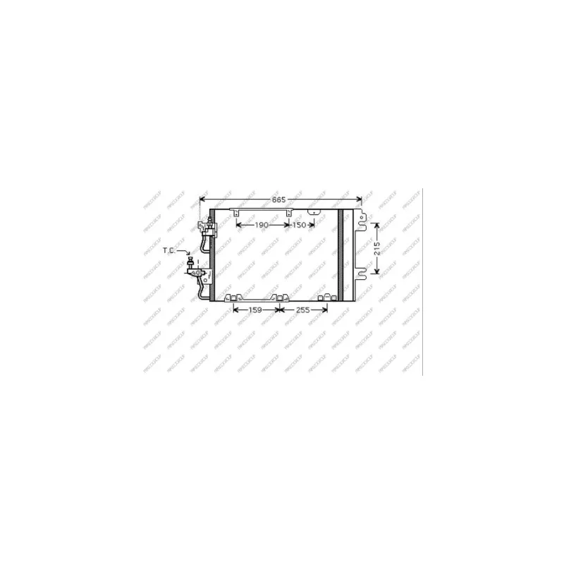 Condenseur, climatisation PRASCO OP410C004