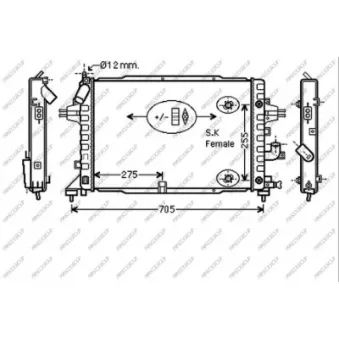 Radiateur, refroidissement du moteur PRASCO OP410R007