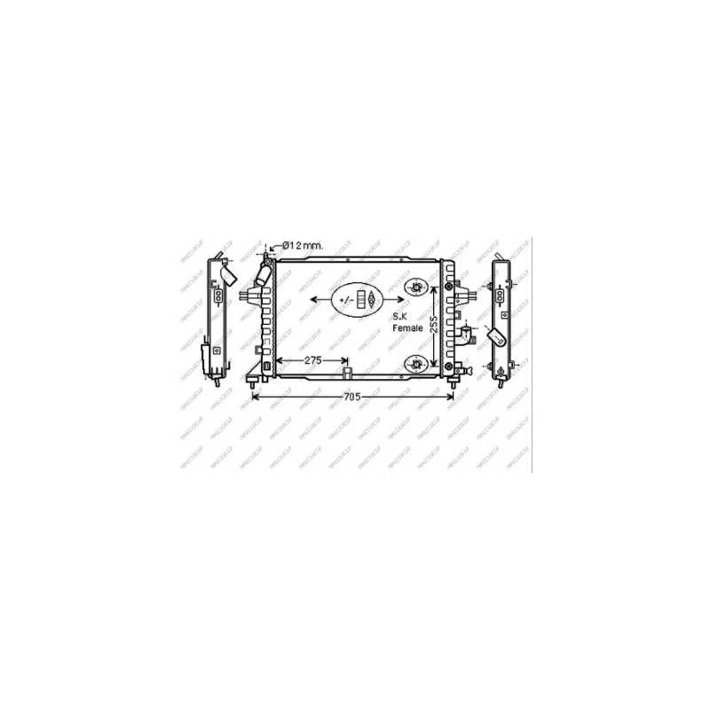 Radiateur, refroidissement du moteur PRASCO OP410R007